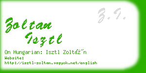 zoltan isztl business card